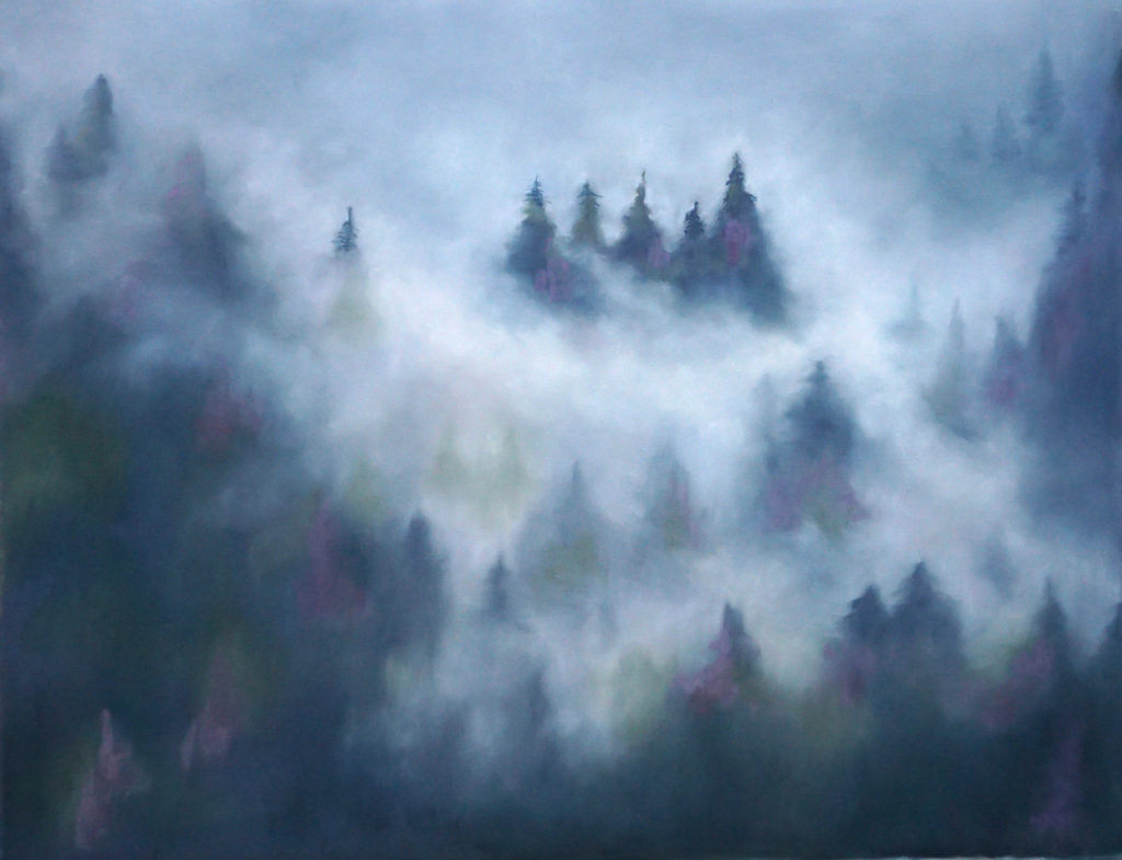 Into the Myster watercolor painting