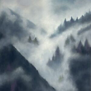 Rising Through The Mist - Framed Canvas Giclee